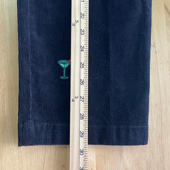 NEW Vineyard Vines ALL OVER MARTINI Corduroy Pants Mens 30x30 Blac Stretch - Picture 5 of 12